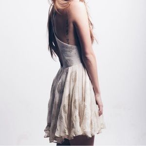 cream-colored holiday dress